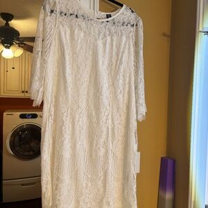 Knee length wedding dress